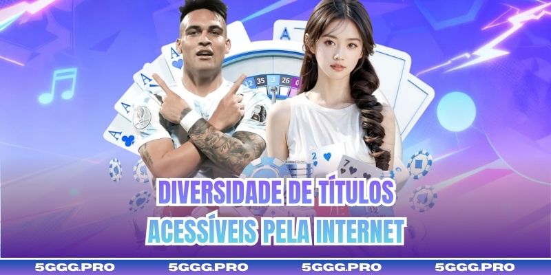 Diversidade de títulos acessíveis pela internet
