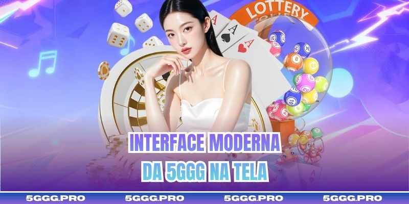 Interface moderna da 5GGG na tela