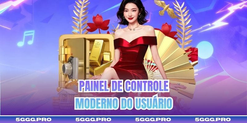 Painel de controle moderno do usuário